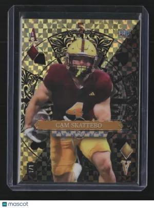 Cam Skattebo 2024 Wild Card 5 Card Draw Stacked Deck #SDJD6SN-ACE Hearts 1/1