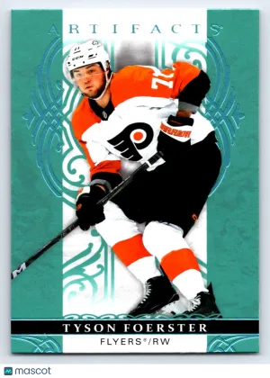 2026 Upper Deck Artifacts Hockey Tyson Foerster #26 Aqua Blue