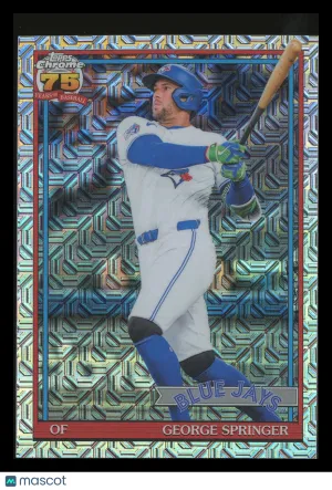 George Springer 2026 Topps Chrome 75th Anniversary 1991 Chrome Silver Pack Mojo #U91C-92 Toronto Blue Jays