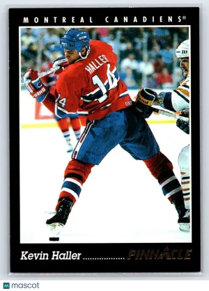1993 Score Pinnacle Kevin Haller #193 Montreal Canadiens