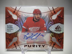 2022-23 Upper Deck SP Game Used Robby Fabbri Purity Red Auto 31/49