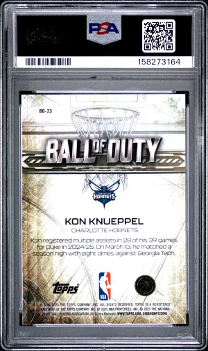 2025 Topps Chrome Ball Of Duty Kon Knueppel #BD-23 back