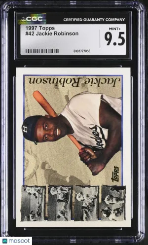 1997 Topps Jackie Robinson #42 CGC 9.5 Los Angeles Dodgers