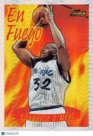 1996 Topps En Fuego Shaquille O'Neal #EF3 Orlando Magic