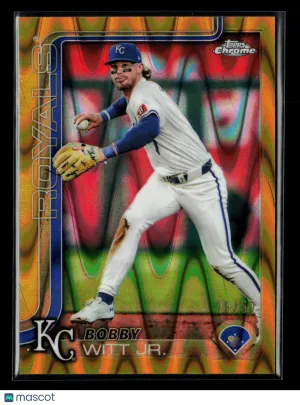 2025 Topps Chrome Bobby Witt Jr. #93 Gold Wave Refractor 28/50
