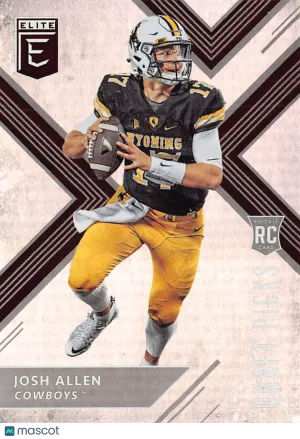 2018 Panini Elite Draft Picks Josh Allen Rookie RC #103 Wyoming Cowboys