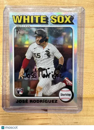 2024 Topps Heritage José Rodríguez #254 Silver Foil /225 RC