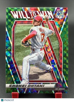 2021 Panini Mosaic Shohei Ohtani #WTW8 Green Mosaic Prizm Parallel/Variety Insert