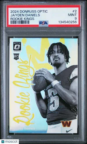Jayden Daniels 2024 Panini Donruss Optic #2 Rookie Kings RC SSP PSA9 MINT