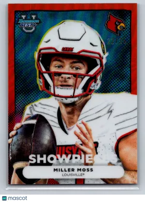 2025 Topps Bowman University Best Showpieces Miller Moss Orange #BS-2 /25 Louisville Cardinals
