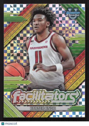 2024-25 Bowman University Chrome Karter Knox #F-9 Facilitators X-Fractor