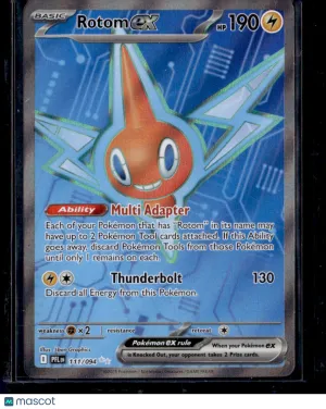 2025 Scarlet & Violet Phantasmal Flames Rotom EX Holo Secret Rare FA #111/94