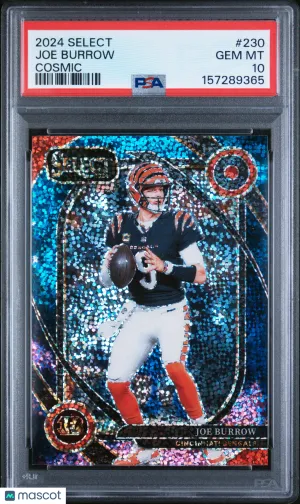2024 Panini Select Joe Burrow #230 Cosmic PSA 10