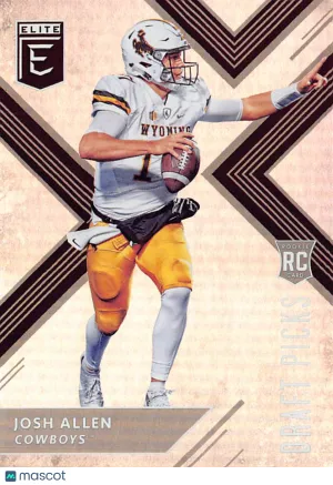 2018 Panini Elite Draft Picks Josh Allen Rookie RC #103 Wyoming Cowboys
