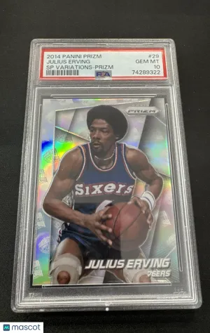 2014-15 Panini Prizm Julius Erving #29 Silver Prizm Parallel/Variety Insert PSA 10