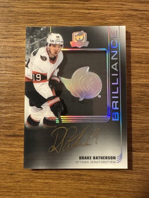 2022-23 UD The Cup Drake Batherson Brilliance Gold Ink Auto SP Senators