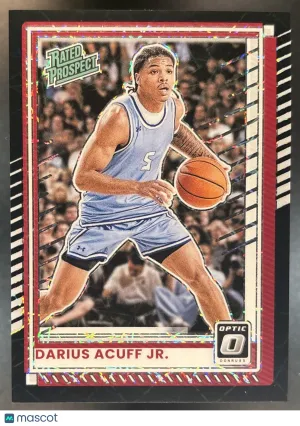 Panini Donruss Darius Acuff Jr #63 Base Optic White Velocity Basketball Card Arkansas Razorbacks