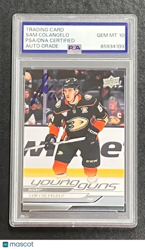 2024-25 Upper Deck Series 1 Hockey #240 Sam Colangelo Signed Card Auto 10 PSA Sl