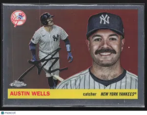 2025 Topps Chrome Heritage Austin Wells #165 Black Border