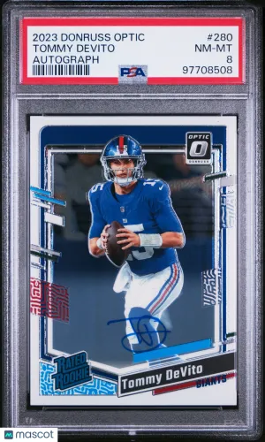 2023 Panini Donruss Optic Tommy Devito Autograph PSA 8