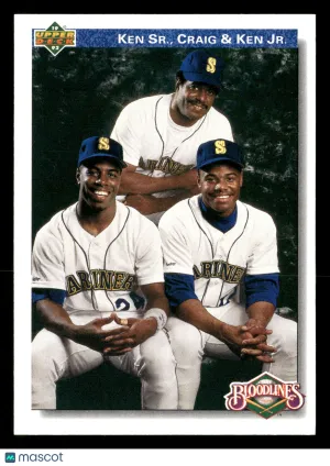 1991 Upper Deck Ken Griffey Jr. Craig Griffey Ken Griffey Sr. #85
