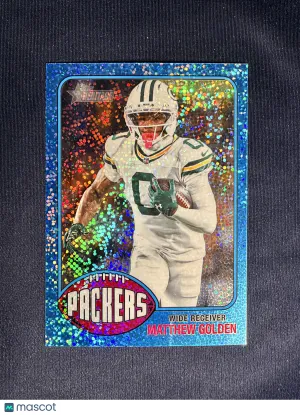 2026 Topps Heritage Matthew Golden #247 Chrome Light Blue Sparkle