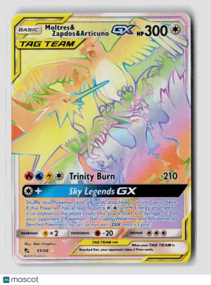 Pokemon 2019 Hidden Fates Moltres & Zapdos & Articuno GX FA HR #69/68