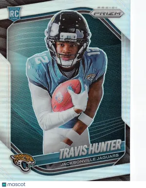 2025 Panini Prizm Football Travis Hunter Silver Rookie RC #418 Jacksonville Jaguars