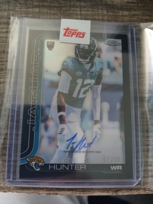 2025 Topps Chrome Travis Hunter True Black Refractor /10 w/ Topps Seal Intact