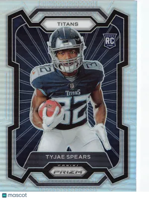 2023 Panini Prizm Football Tyjae Spears Silver Rookie RC #320 Tennessee Titans