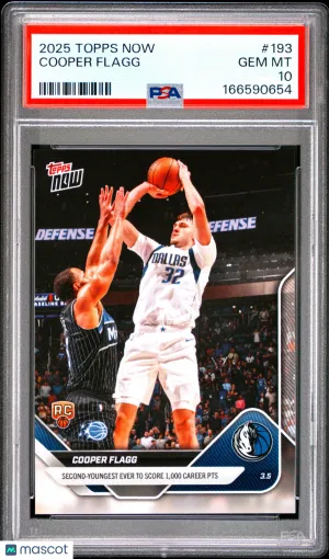 2025 Topps Now Cooper Flagg #193 front