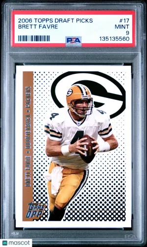 2006 Topps Draft Picks & Prospects Brett Favre #17 PSA 9