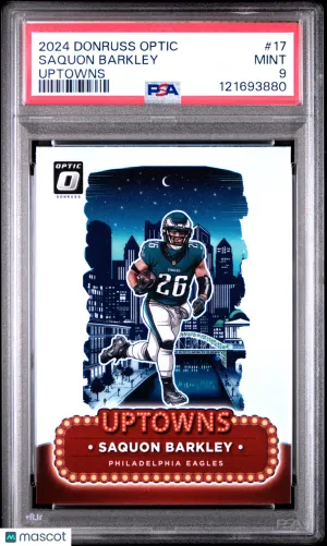2024 Panini Donruss Optic Uptowns Saquon Barkley #17 [Base] Insert PSA 9