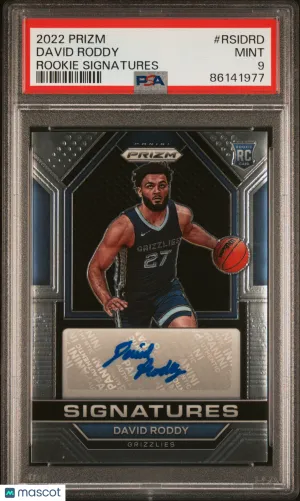 2022 Panini Prizm Rookie Signatures David Roddy Rookie Signatures PSA 9