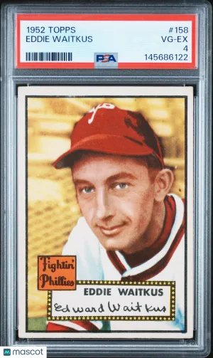 1952 Topps Eddie Waitkus #158 PSA 4