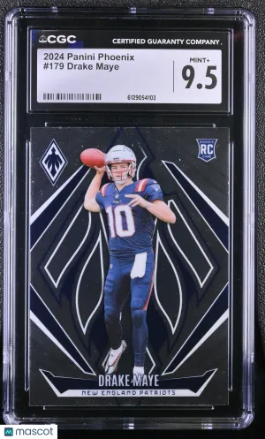 2024 Panini Phoenix Drake Maye Rookie #179 CGC 9.5 New England Patriots