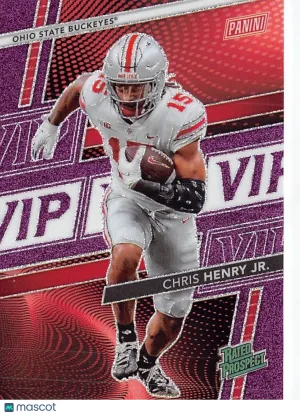 2026 Panini The National Prizm VIP Chris Henry Jr. Purple /149 Rookie #RP-CHJ Ohio State Buckeyes
