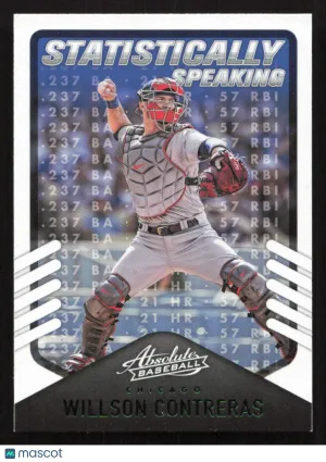 2022 Panini Absolute Willson Contreras #SS-15 Statistically Speaking Retail Green