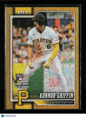 2026 Topps Update Series Konnor Griffin #US255 Gold RC 06/50