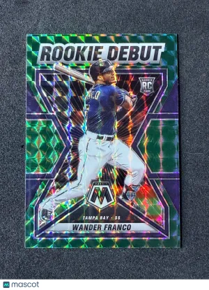 2022 Panini Mosaic RD-6 Wander Franco Rookie Debut Green Mosaic Tampa Bay Rays