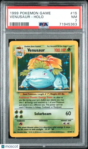 1999 Pokemon Game Venusaur Holo PSA 7 #15