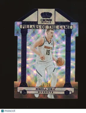 Nikola Jokic 2023-24 Panini Crown Royale #3 Purple / Insert Denver Nuggets