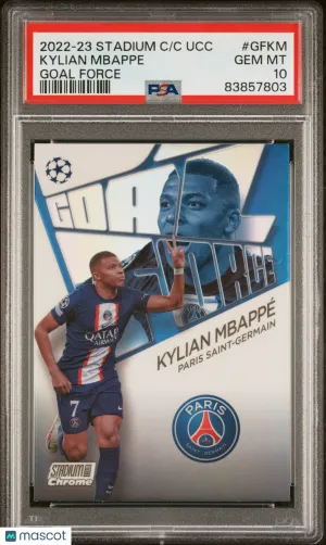 2022-23 Topps Stadium Club Chrome UEFA Club Competitions Kylian Mbappe #GFKM PSA 10