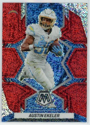 2022 Mosaic #102 Austin Ekeler Sparkle Red SP