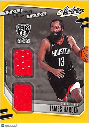 2020-01 Panini Absolute Memorabilia James Harden Tools of the Trade Patch Memorabilia #VT-BEA Brooklyn Nets