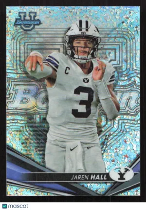 2022-23 Bowman's Best University Jaren Hall #51 Mini Diamond SN