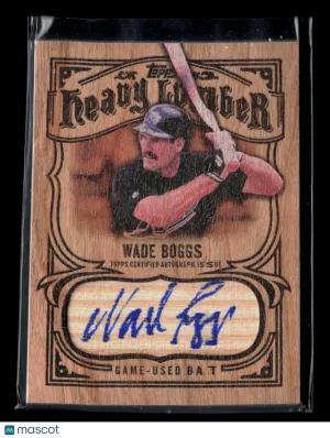 2026 Topps Baseball Heavy Lumber Wade Boggs #HL2-WBS Game-Used Bat Memorabilia Auto