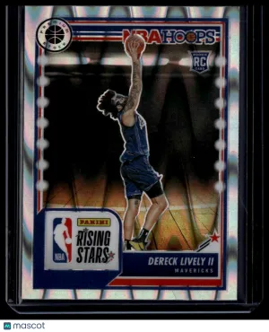 2024 Panini NBA Hoops Premium Stock Dereck Lively II #291 Silver Prizm Rookie