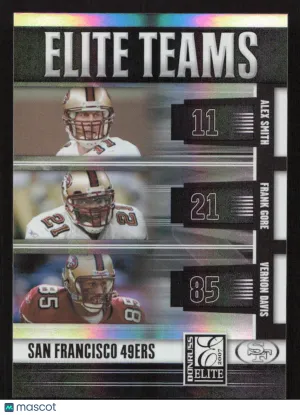 2007 Donruss Elite Alex Smith / Frank Gore / Vernon Davis #ET-19 Teams Black SN
