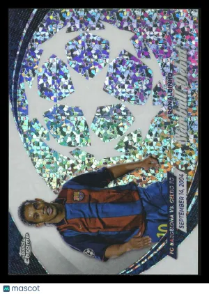 Ronaldinho 2023 Topps Chrome UEFA Club Starball Debut #SD-12 L01 FC Barcelona